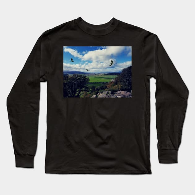 Dragons over Scotland Long Sleeve T-Shirt by Kyarwon